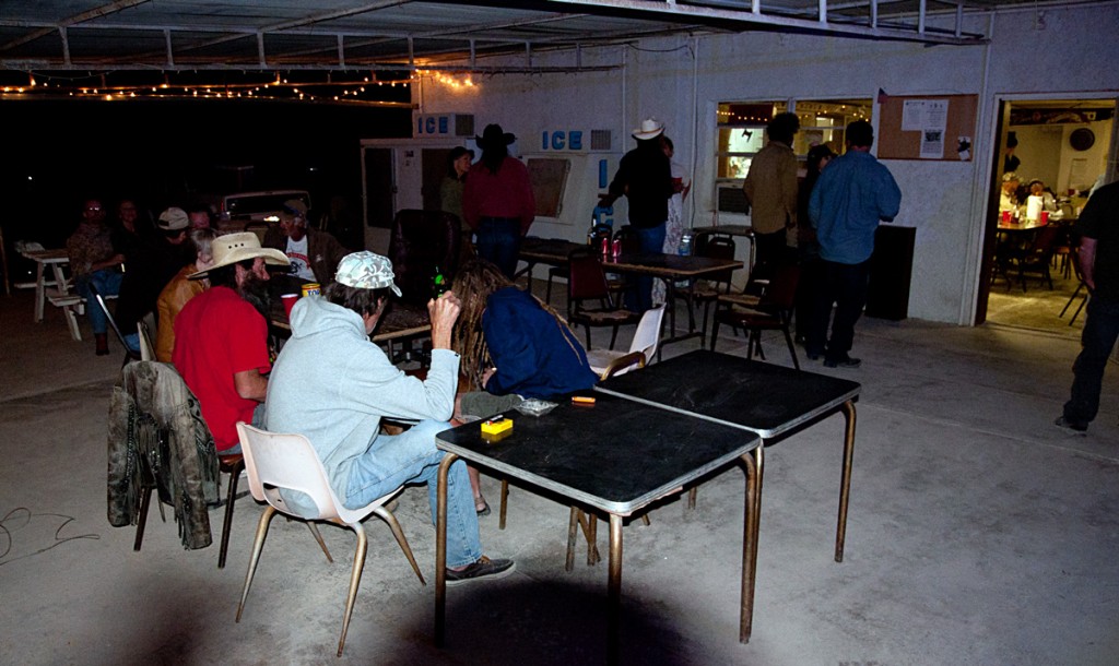 the crowd over-flowed onto the patio.