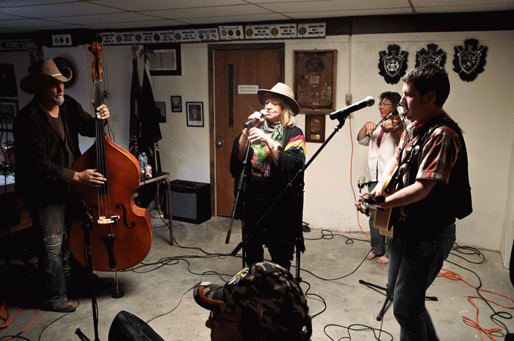 Nick Name, Pat, Charlotte, and Andrew (from Scotland) play some old mountain music.  Oddly, Andrew knew that stuff better than the rest of us.