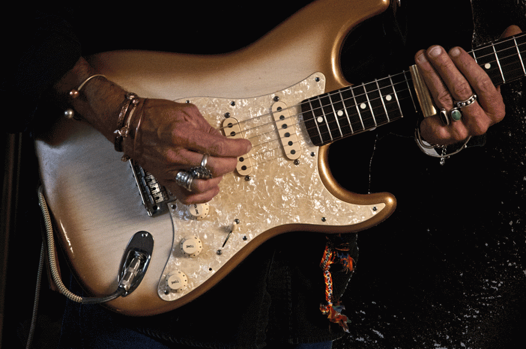 Spencer Jarmon's bling.  My strat.