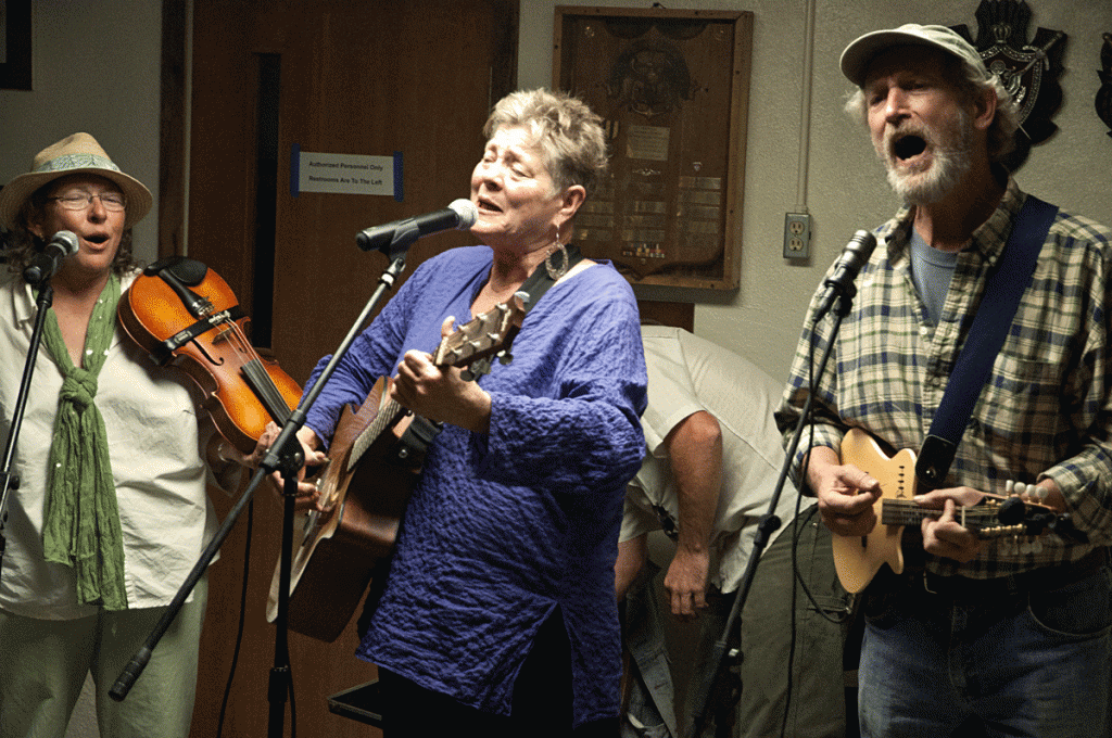 Ole' time Terlingua Music - Charlotte Teer, Chris Baker, and Laird Considine.