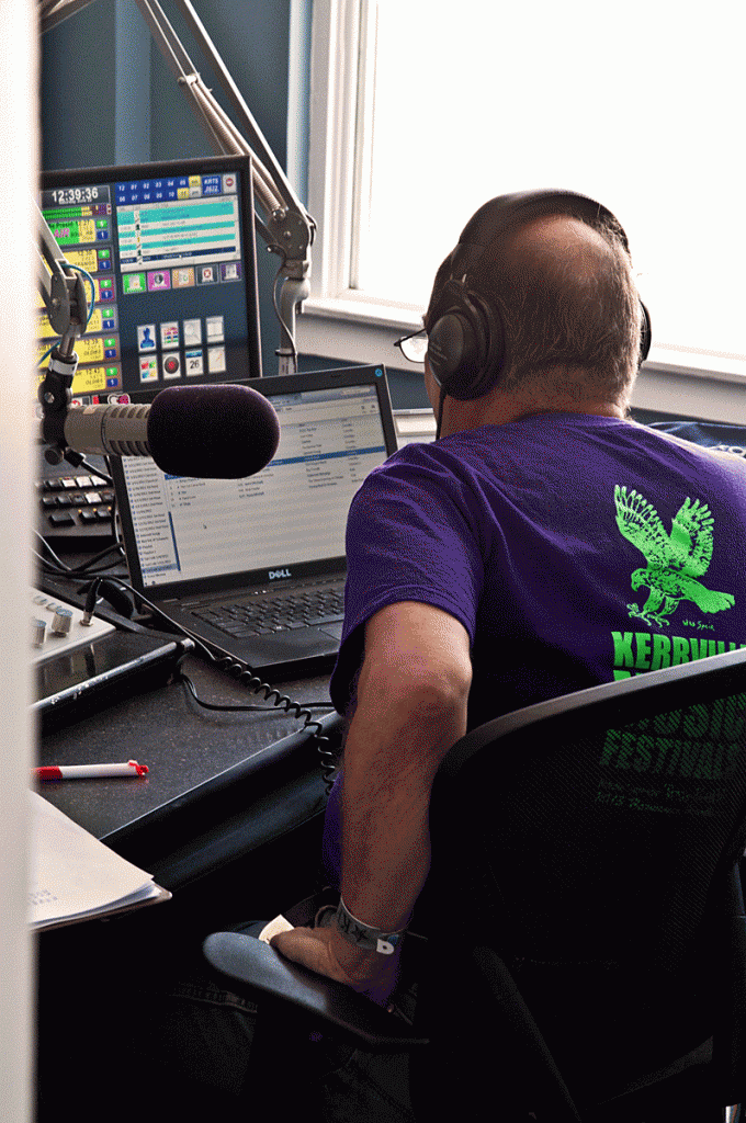 JP (Jalapeno) Schwart riding the airwaves.