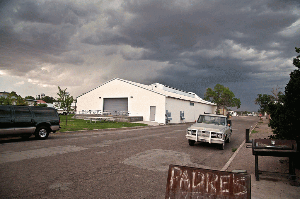 Storm a'comin' - outside Padre's.