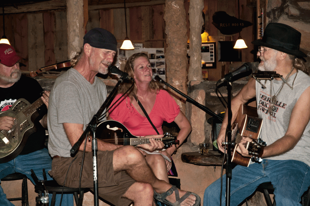 The Hank Woji band - me, Mark, Jana, and Hank.  Laird is on bass to my right...