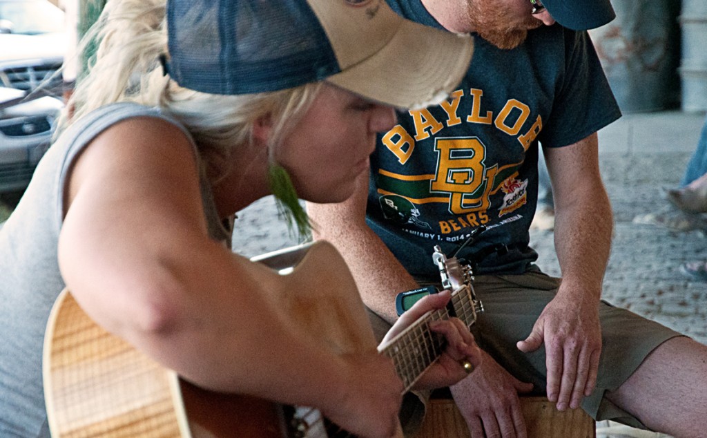 Hillie and Chase on the porch in Terlingua