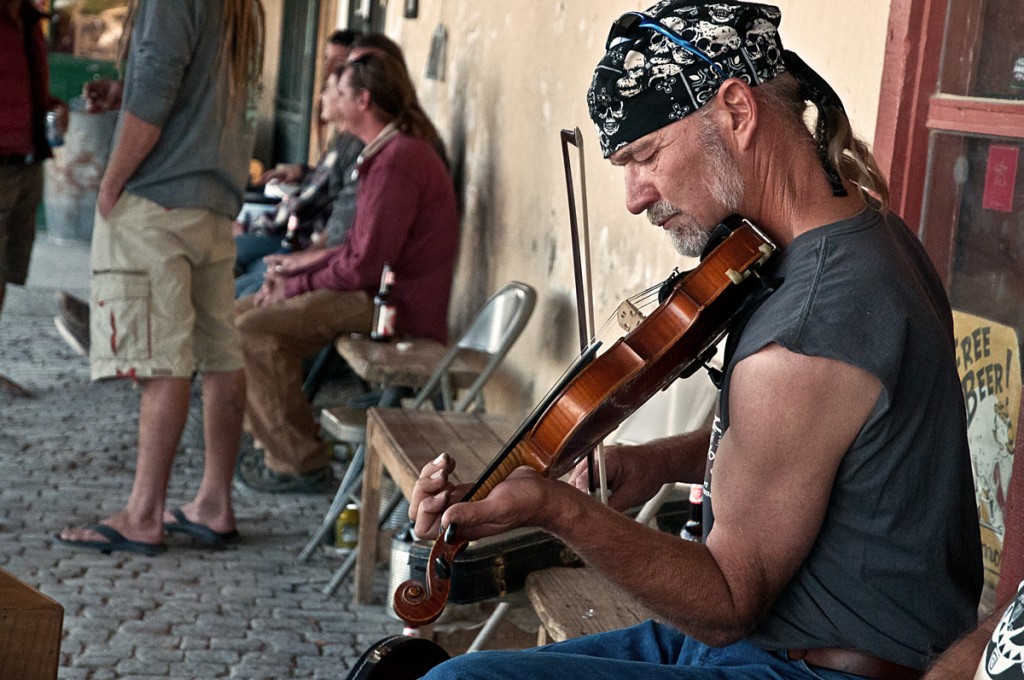 Mark Lewis on the porch in Terlingua