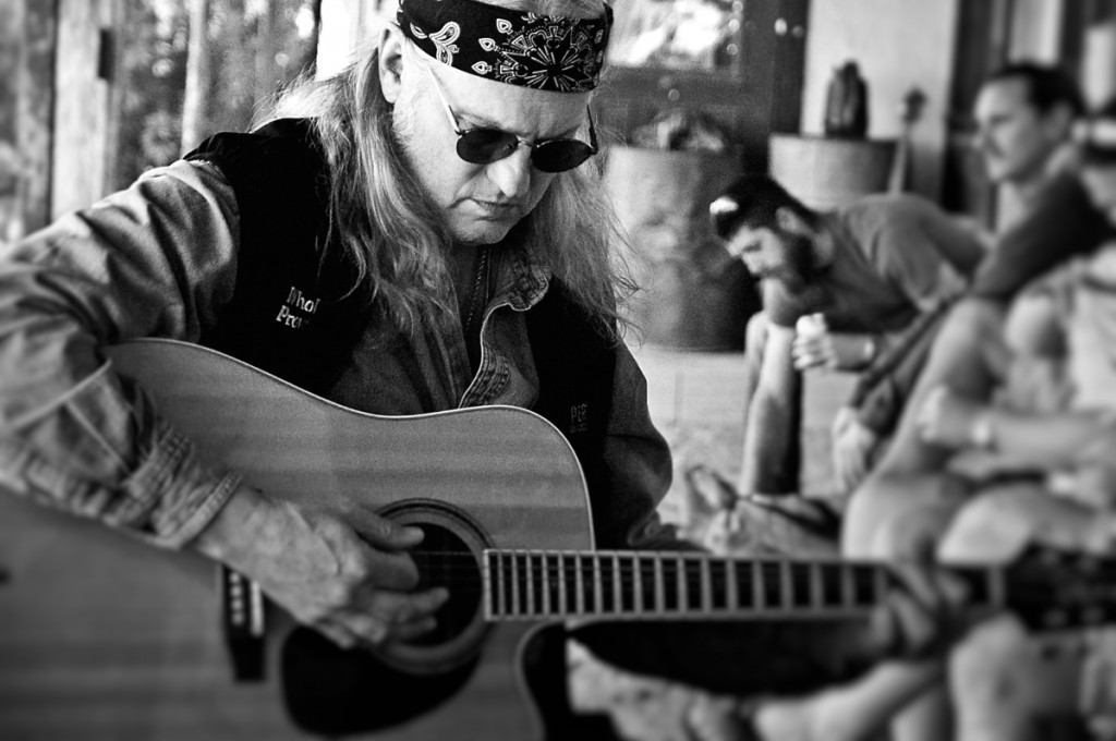 Hank Woji on the porch in Terlingua