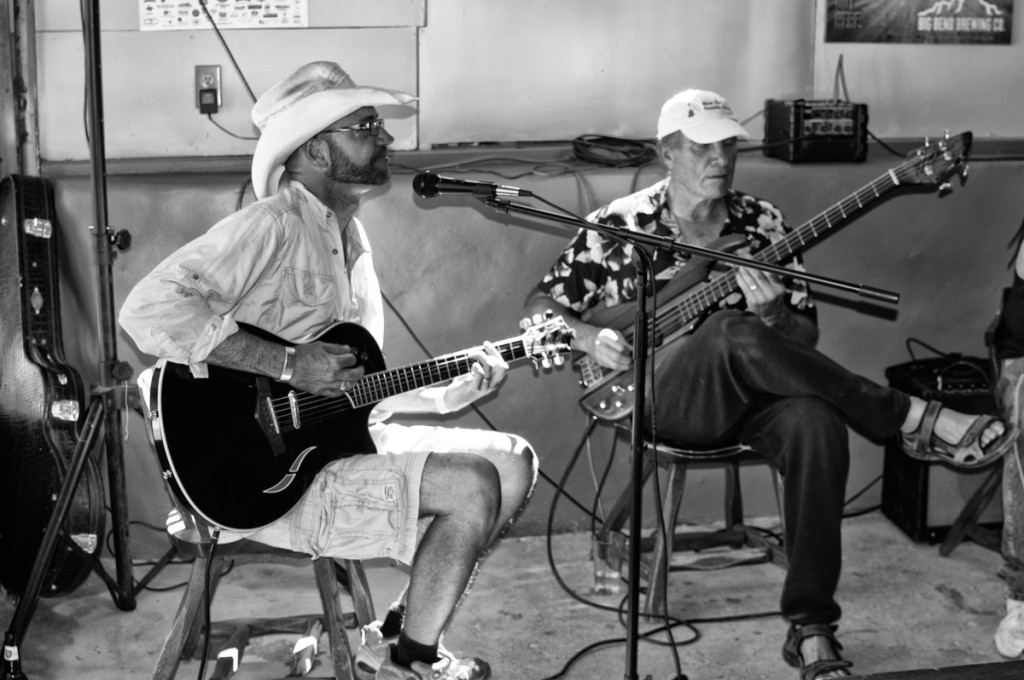 Trevor and Ted Arbogast at the Boathouse in Terlingua