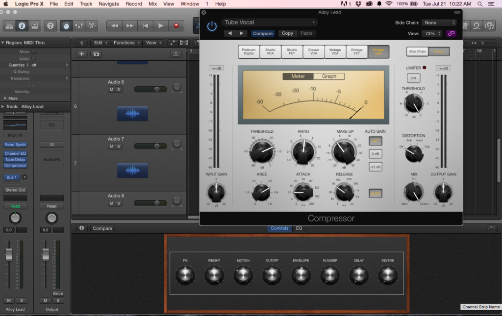 Logic - compressor - Moog controls.