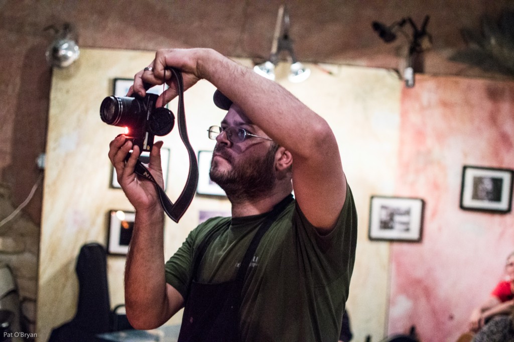 Diego takes a pic of musicians at the Starlight Theatre.