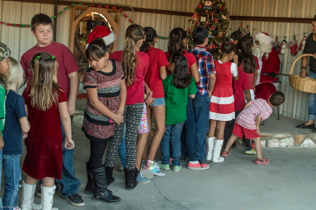 Lining up for Santa