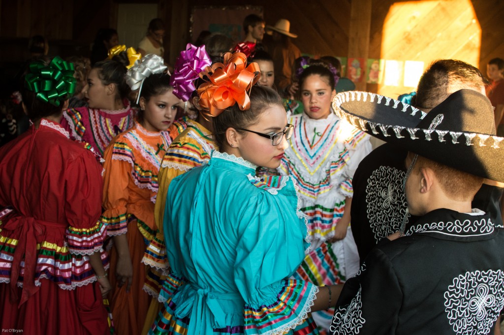 Dancers getting ready